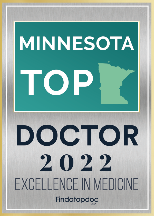 Image of the Minnesota Top Doctor 2022 - Excellence in Medicine logo.